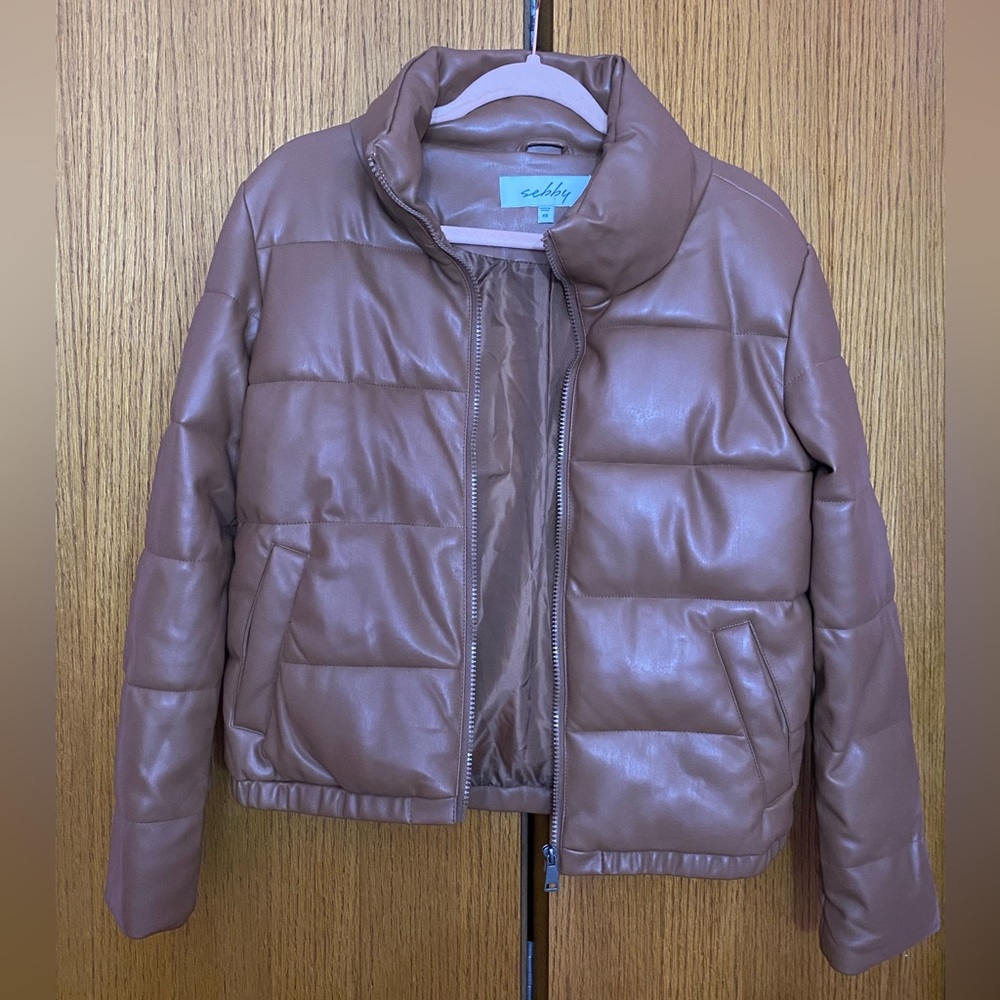 Beautiful Brown Sebby Puffer Jacket - Never Worn - Size XS